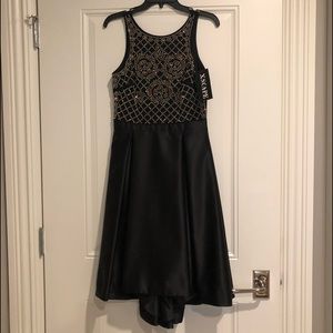 Black formal cocktail dress